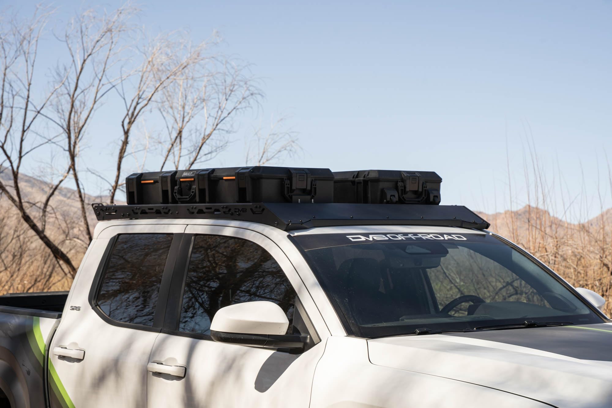 Offroad DV8 Roof Rack for 2024-2025 Toyota Tacoma Double Cab | Mounts Tents, Storage Boxes, Tools, & More | Ultra Low-Profile Fitment | Integrated Mounting Points for Accessories | Durable Aluminum
