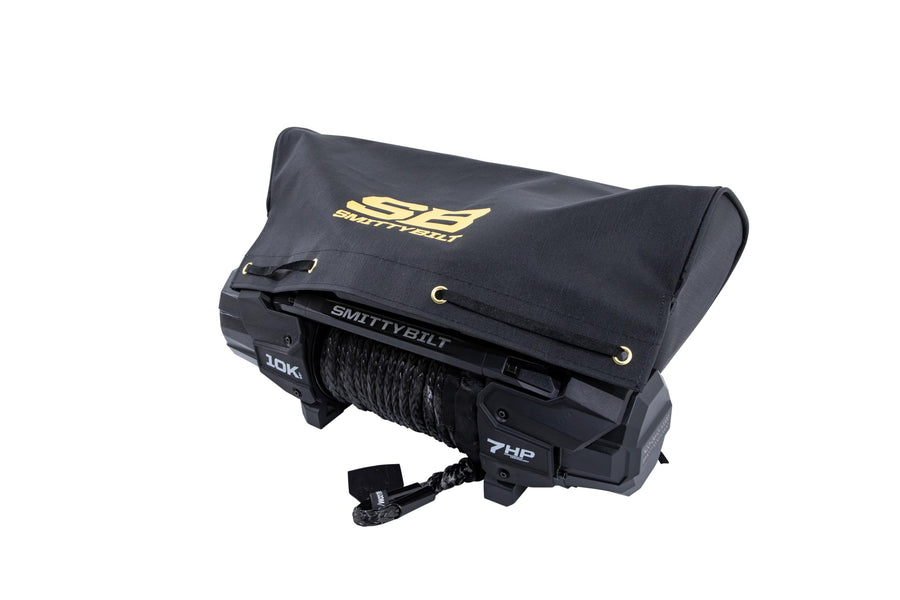 Winch Cover Smittybilt 97281-97 - SB Logo, Black