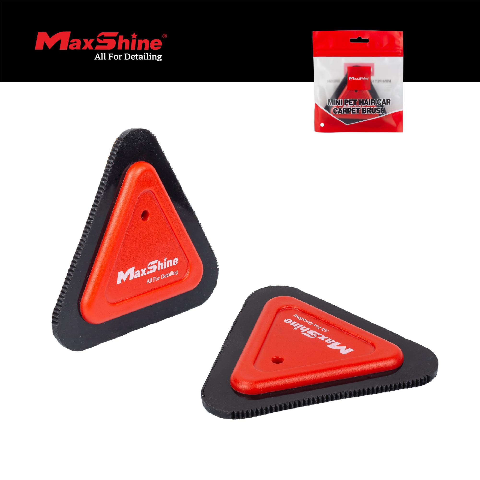 Maxshine Mini Universal Pet Hair Remover Tool – 3-Sided Teeth Brush for Car Interior, Carpets, Dogs & Cats – Easy-to-Clean Hair Removal Tool – Premium Car Detailing Accessory