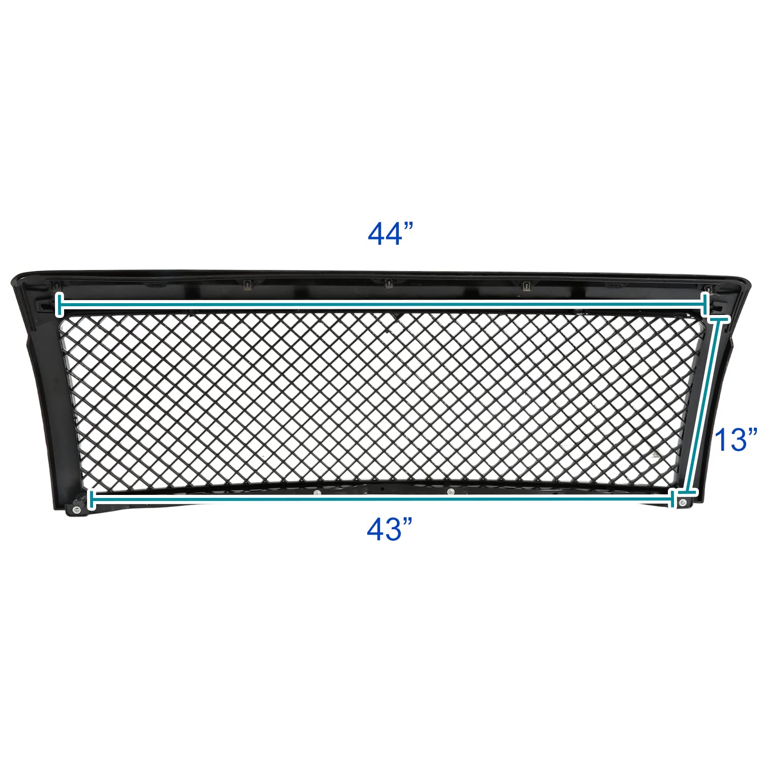 Black Mesh Front Bumper Hood Grille Spec-D Tuning Compatible with 2009-2014 Ford F150 F-150 Truck