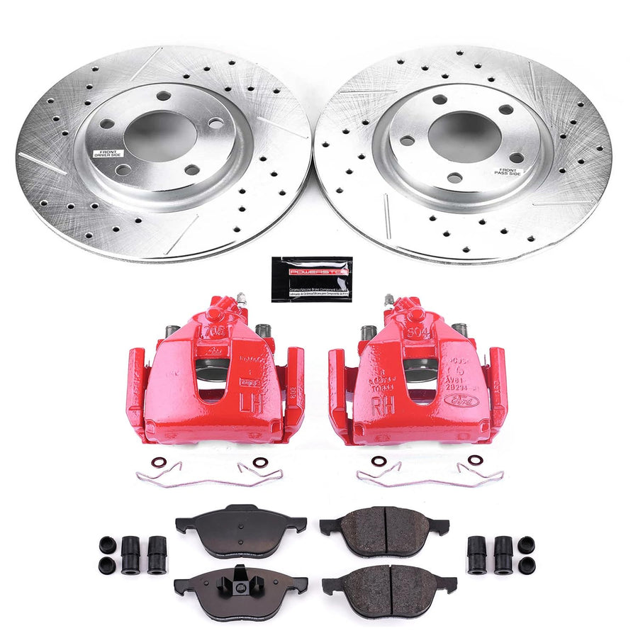 Power Stop Z23 Evolution Sport KC125A Front Brake Caliper Kit- Brake Rotors | Brake Pads and Brake Calipers For Mazda 5 2008-2010 [Vehicle Specific]