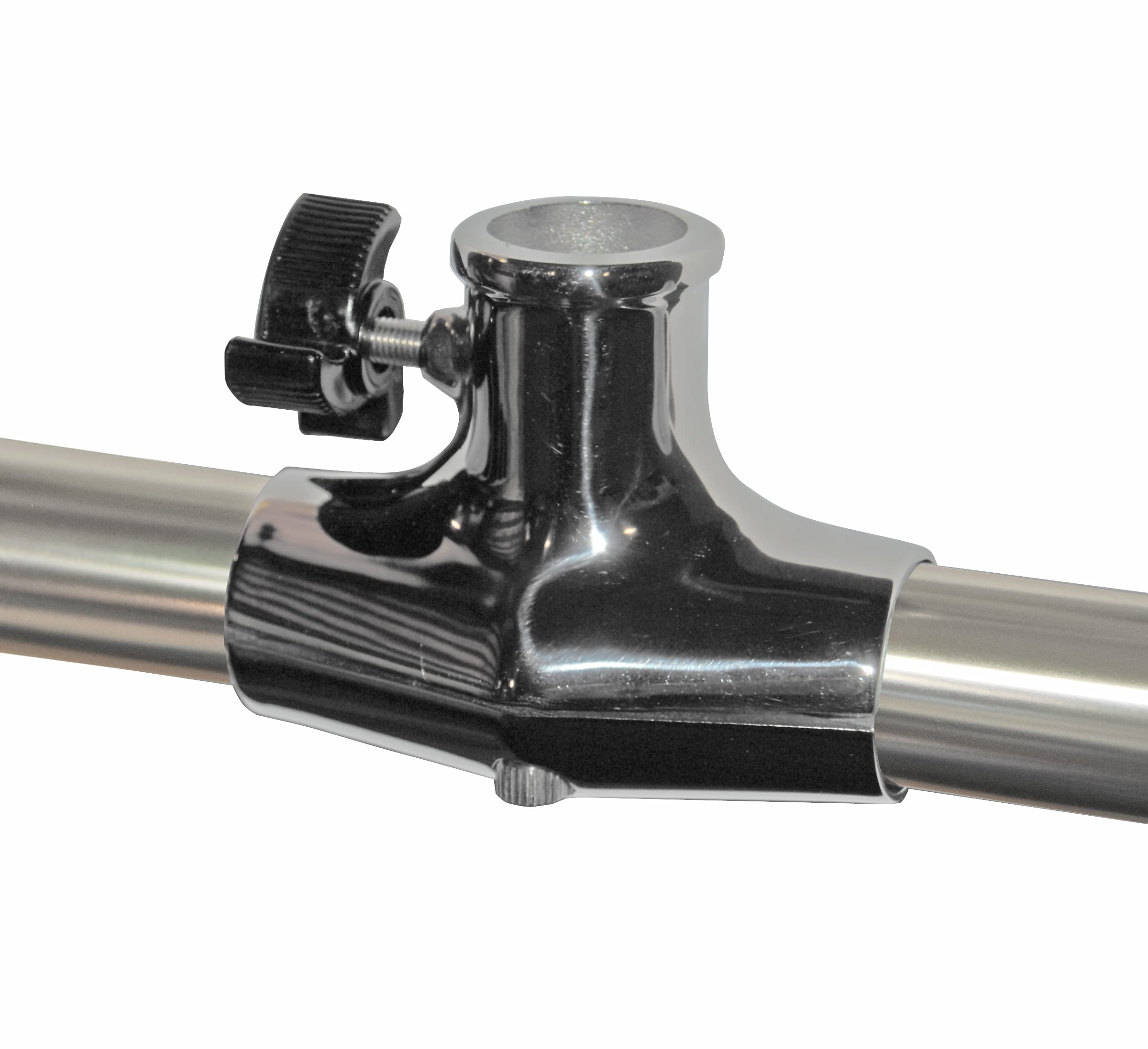 Taylor Made Flag Pole Socket for Rail Mount 7/8” to 1” Rails with Thumb Screw — Perpendicular Mount with Adjustable Angle - Secure Fit - Made in the USA from T304 Stainless-Steel — 2020109099