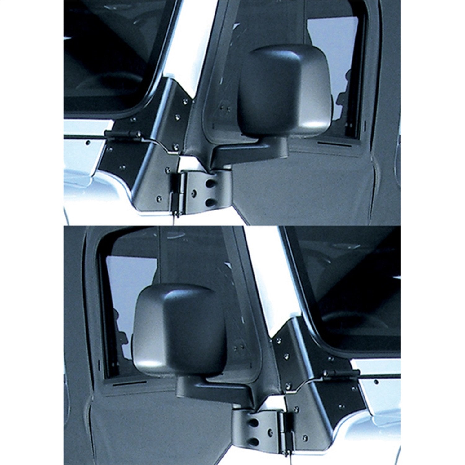11002.09 | Omix | Black Door Mirror Kit | OE Reference: 55395060K | Fits 1987-2006 Jeep Wrangler YJ/TJ