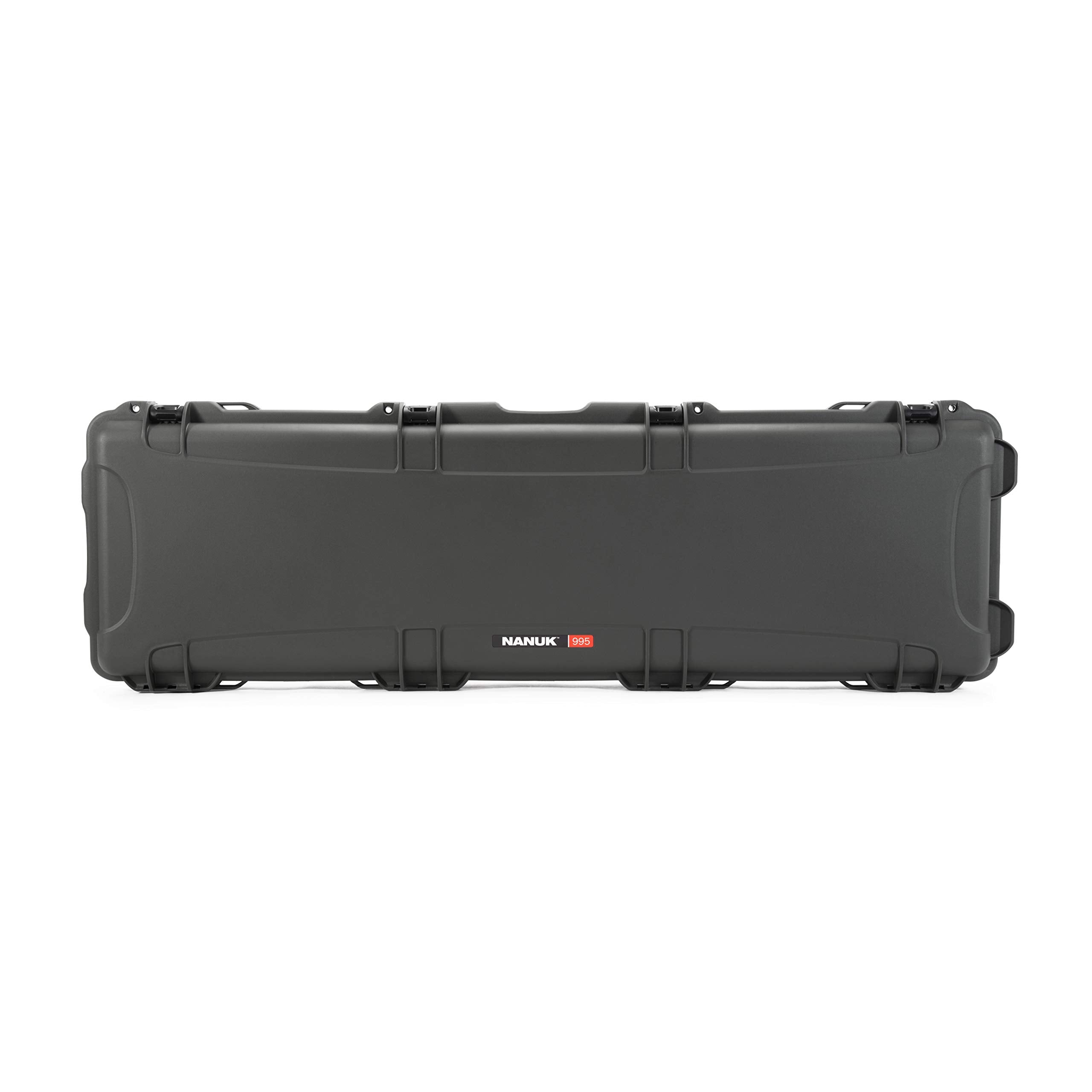 Waterproof Nanuk 995 Professional Gun Case w/Wheels - Graphite