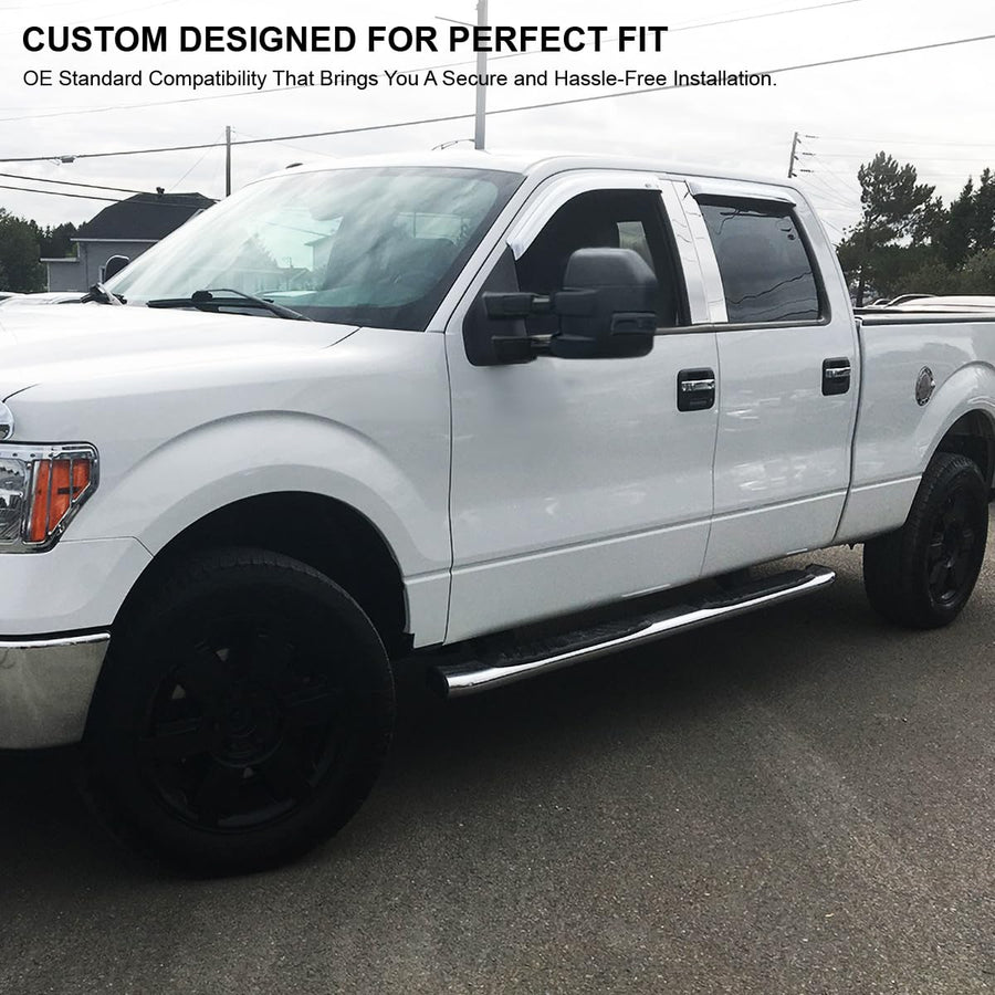 Power Heated Towing Mirrors Spec-D Tuning [2015 Look] w/Smoke LED Signal Compatible with 2007-2014 Ford F150 Pickup Left + Right