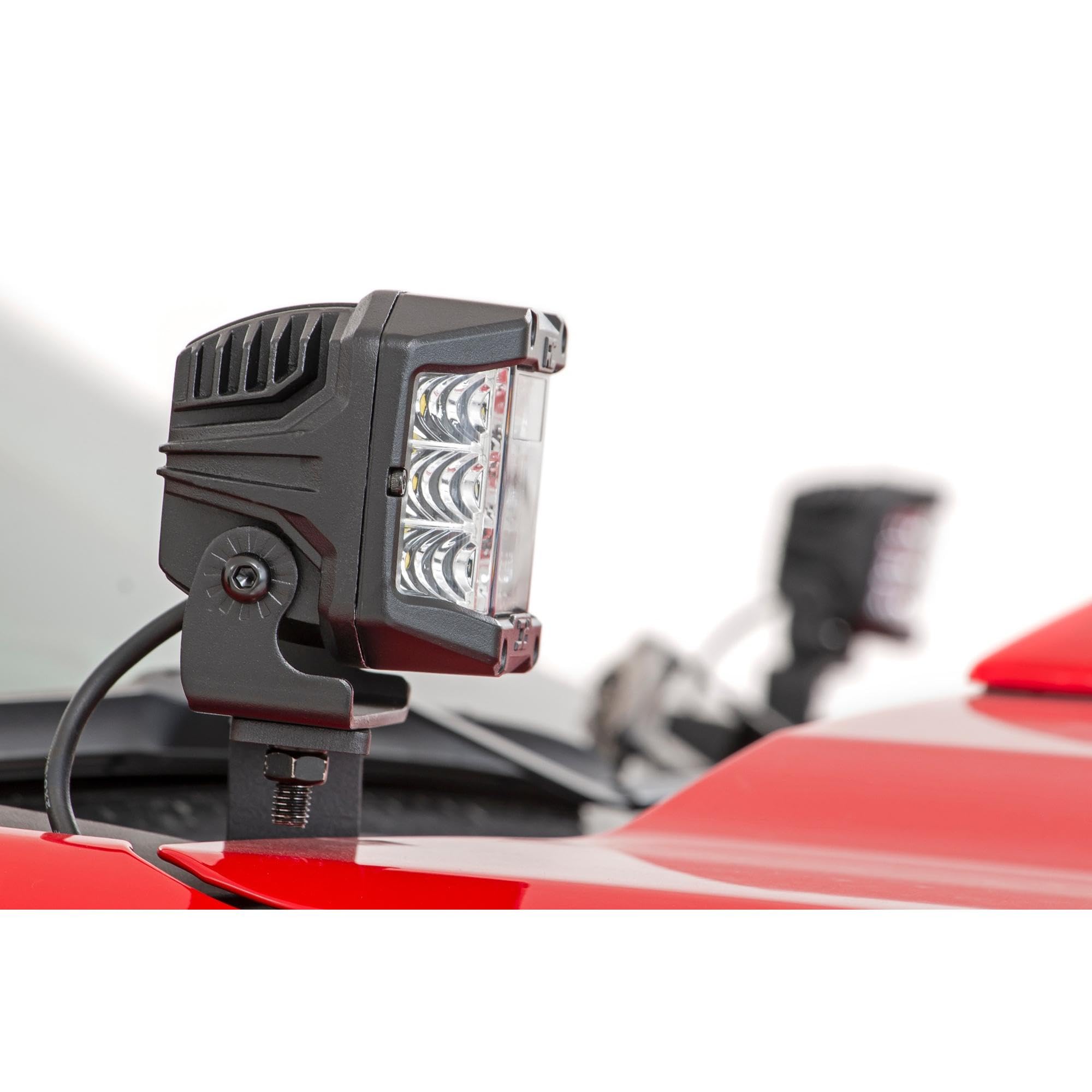Rough Country Dual 2" Spot LED Ditch Light Kit Lower for Chevy Silverado 1500 (2019-2025) - 2X LED Light Pods, Spot Beam