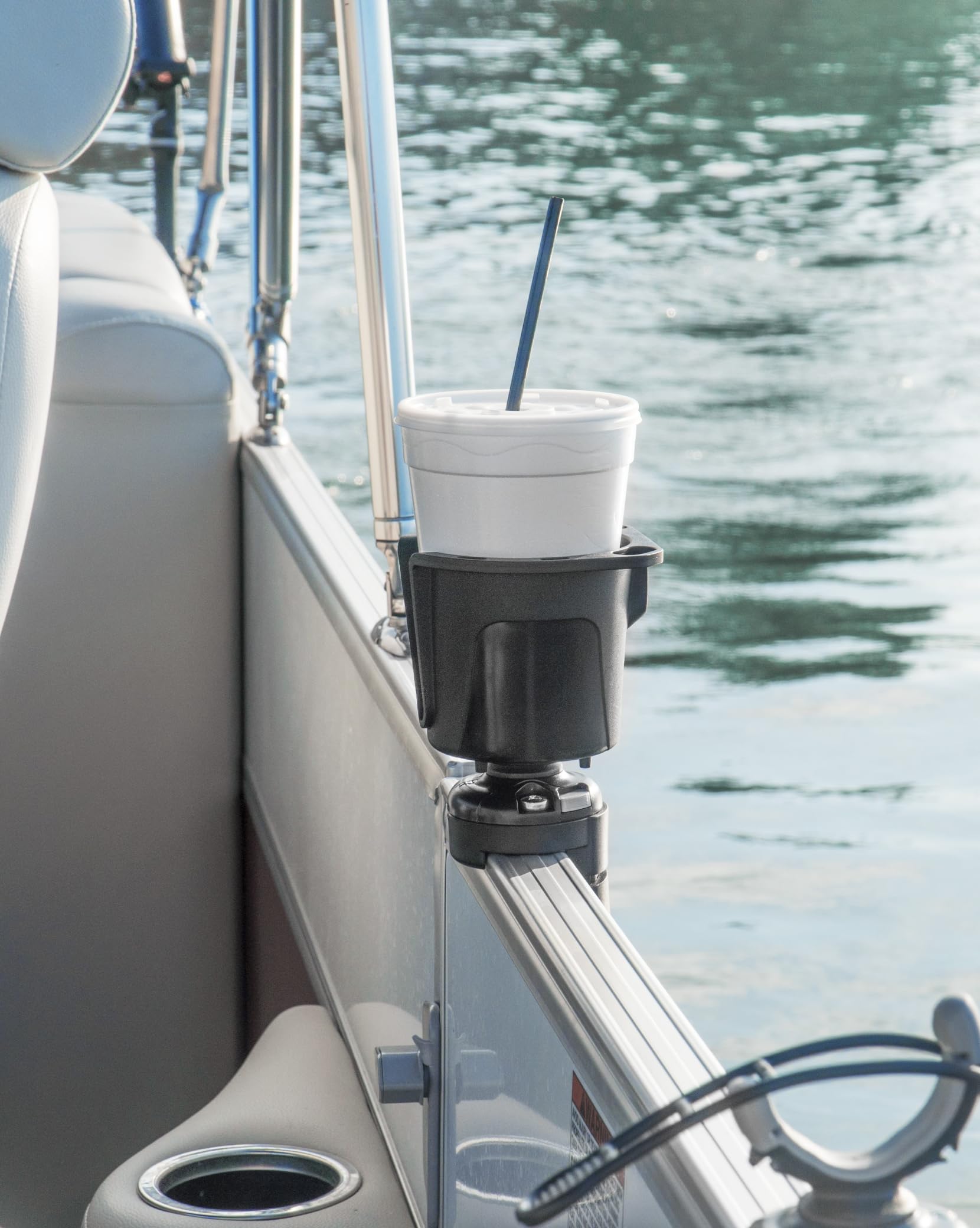 RAILBLAZA DrinkHold – Cup Holder for Kayak & Boat Secure Bases, fits Tumblers, Cans, Bottles, and More