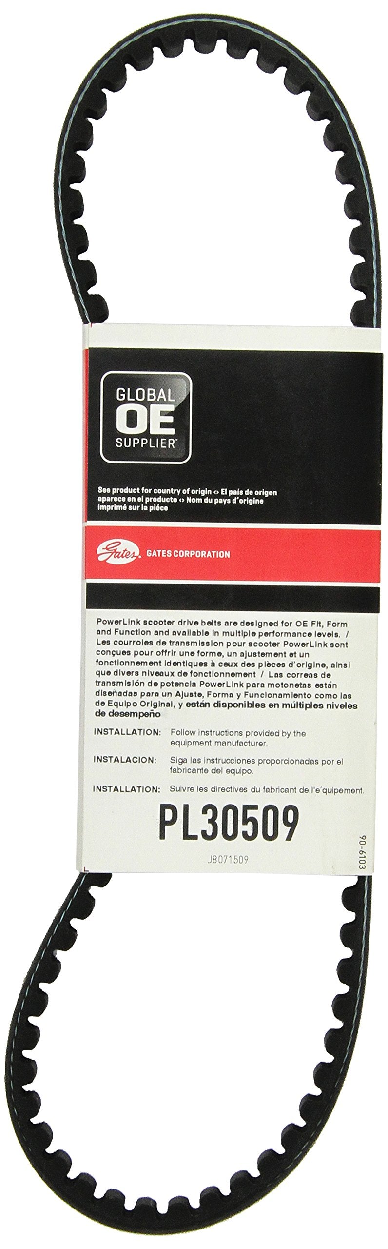 Gates Premium PL30509 PowerLink Continuously Variable Transmission (CVT) Scooter Belt