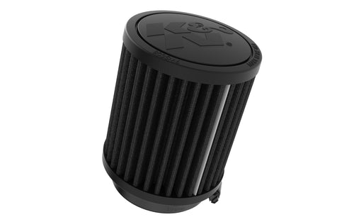 K&N Lifetime Dryflow Universal Clamp-On Air Filter: Oil-Free, Dry Synthetic: Flange Diameter: 2.438 In, Filter Height: 4 In, Flange Length: 0.625 In, Shape: Round Tapered, RU-3118HBK
