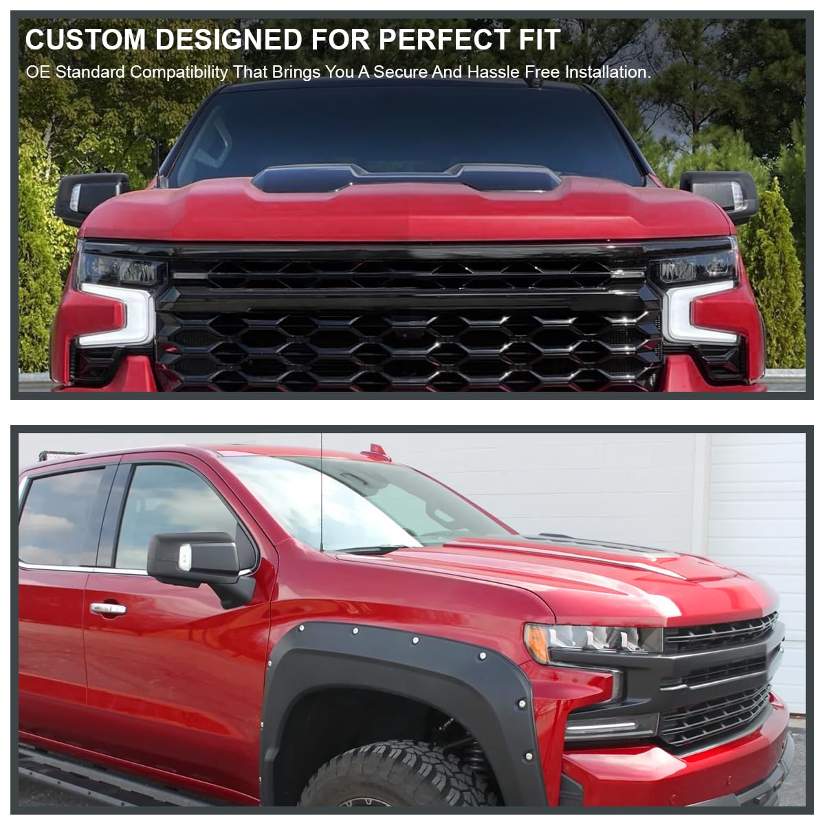 Spec-D Tuning Black Right Passenger Side Power Heated Manual Adjust Side Mirror w/Blind Spot + Temp Sensor Compatible with 2019-2025 Chevy Silverado 1500