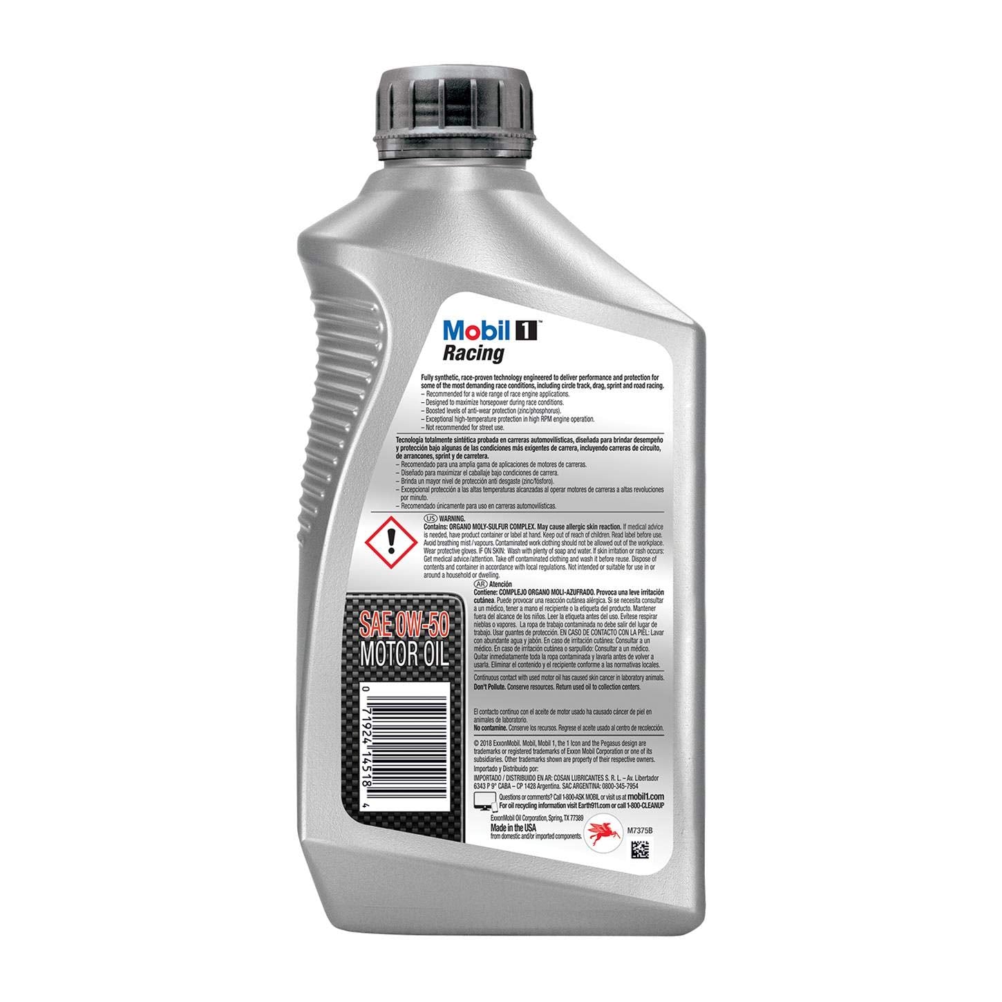 104145-1 Mobil 1 Racing Oil (0w50 1 Qt)