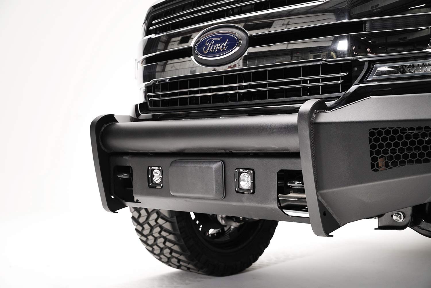 F150 Raptor 18-C Adaptive Cruise Control Relocation Brckt Blck Steel Elite Bumper