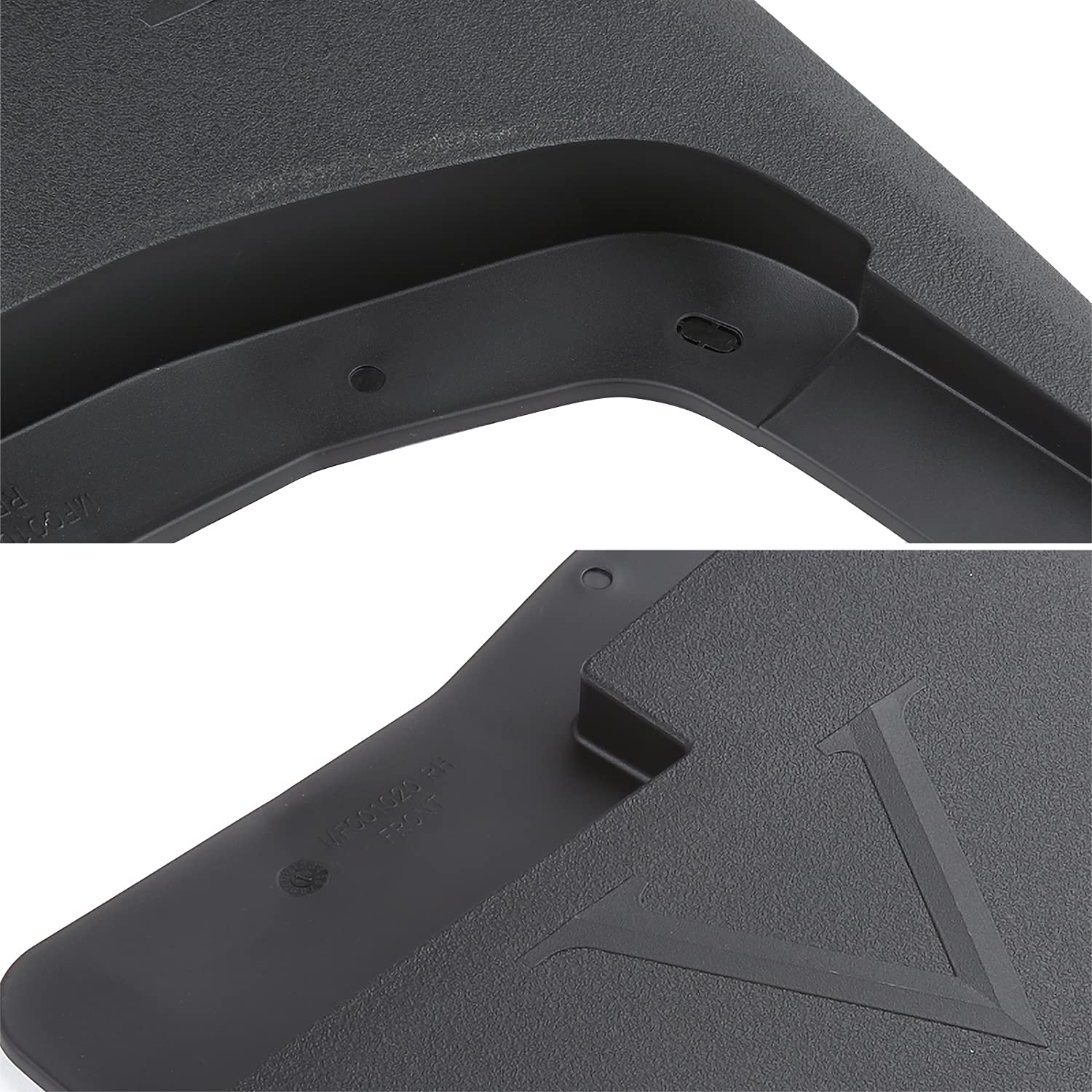 Front+Rear Spec-D Tuning Splash Guard Mud Flaps Compatible with Ford F150 w/o Wheel Lip Heavy Duty 2015-2018