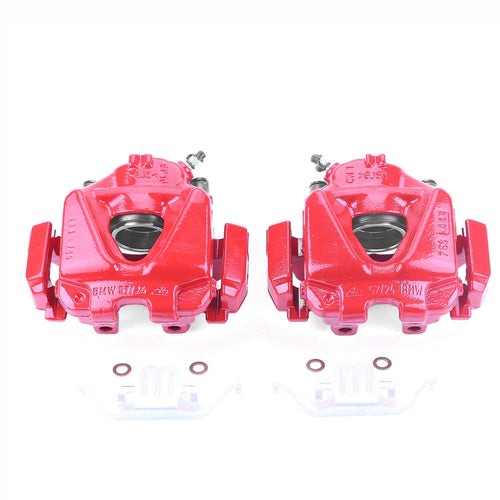 Power Stop Front S3360 Pair of Powder Coated High-Temp Red Calipers For BMW 328i 2008-2013, BMW 328i xDrive 2009-2013, BMW 328xi 2008, BMW X1 2012-2015 [Model Specific]