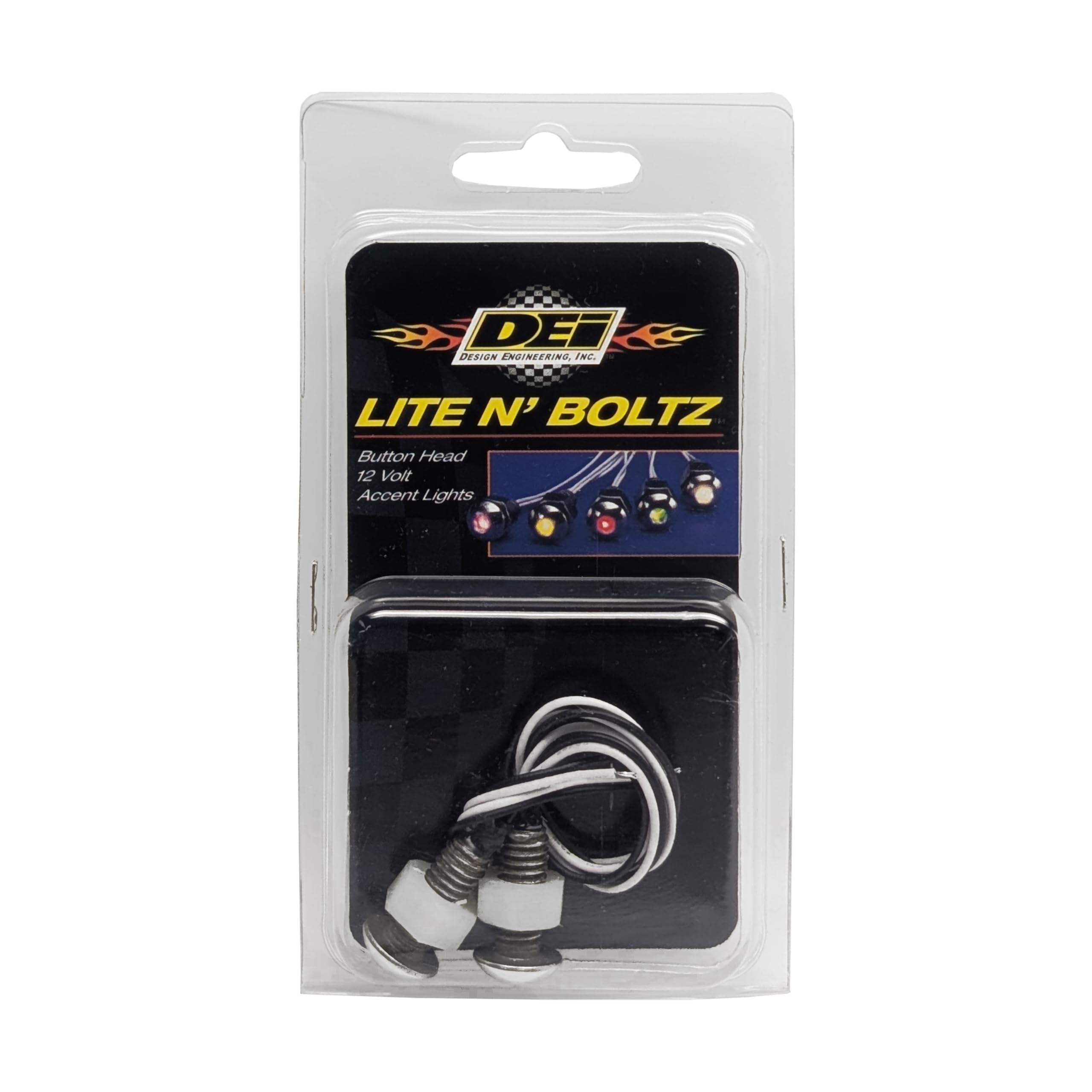 Design Engineering Lite'N Boltz 030304 Red Accent Lighting - LED Lighted Button Head Bolts (Pack of 2)