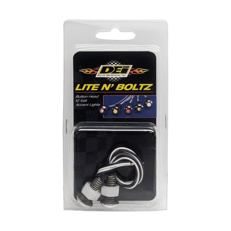 Design Engineering Lite'N Boltz 030304 Red Accent Lighting - LED Lighted Button Head Bolts (Pack of 2)