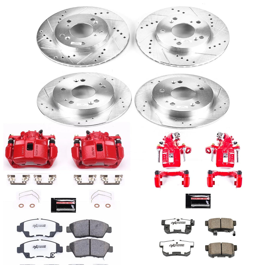 Power Stop Z26 Street Warrior KC6318-26 Front & Rear Brake Kit For Acura ILX 2013-2015 [Model Specific]