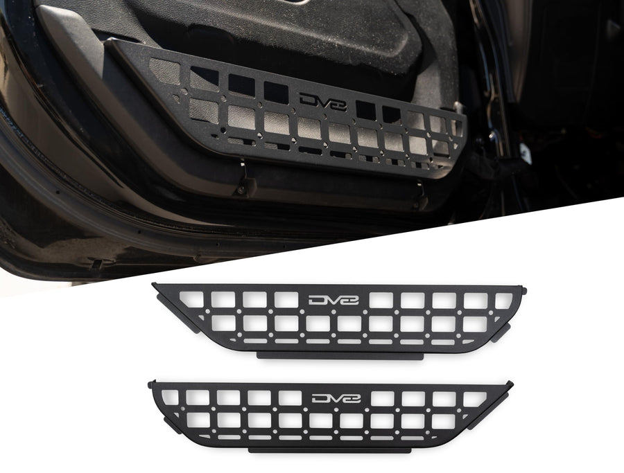 Slim DV8 Offroad Front Door Molle Pockets for 2018-2025 Jeep Wrangler JL & 2020-2025 Gladiator JT | Replaces The Weak Factory Netting | Molle Panel Design | Slimmer Width for Improved Legroom | Pair