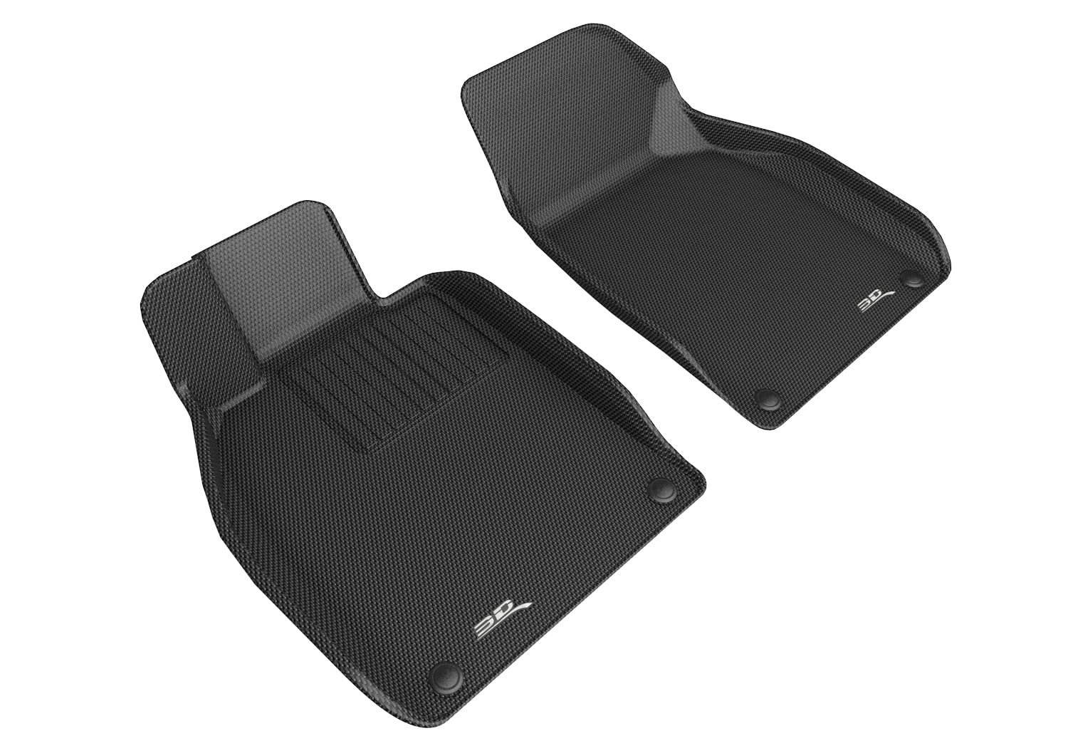Custom Fit 3D MAXpider Kagu Floor Mat (Black) Compatible with Porsche Boxster/Cayman/718 (981/982) 2013-2025 - Front Row