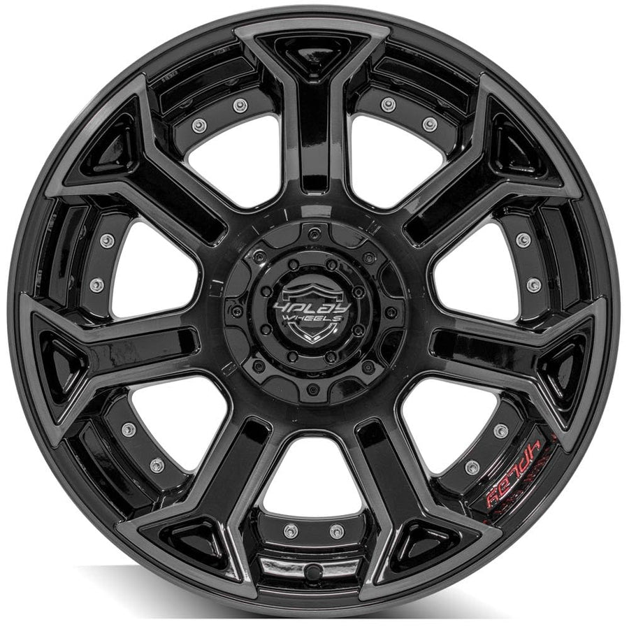 4PLAY Wheels 4P70-20100-6D55-18BBT Painted Brushed Black Wheel (20 x 10. inches /6 x 135 mm, -18 mm Offset)