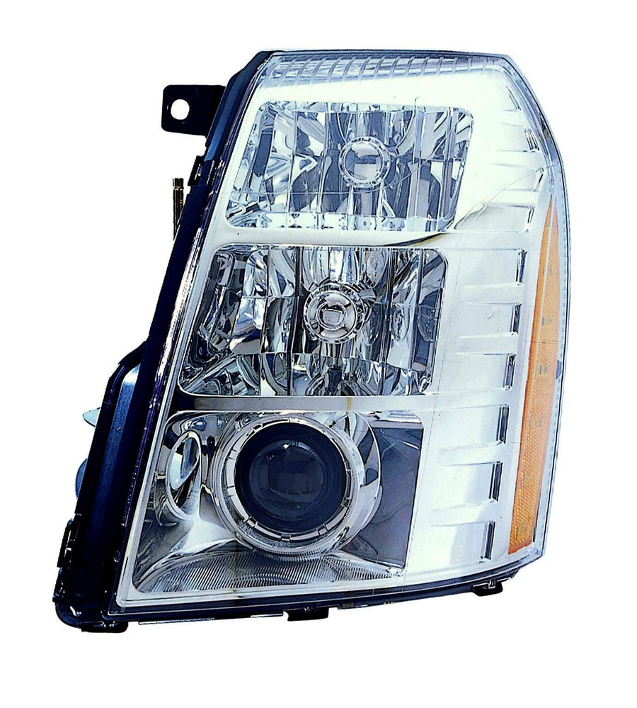 Headlight ACK For Cadillac Escalade 07-09 / Hybrid 09 with HID Type(09 1ST DESIGN) Driver Side CAPA | DOT Certified 25897648 | GM2502291C