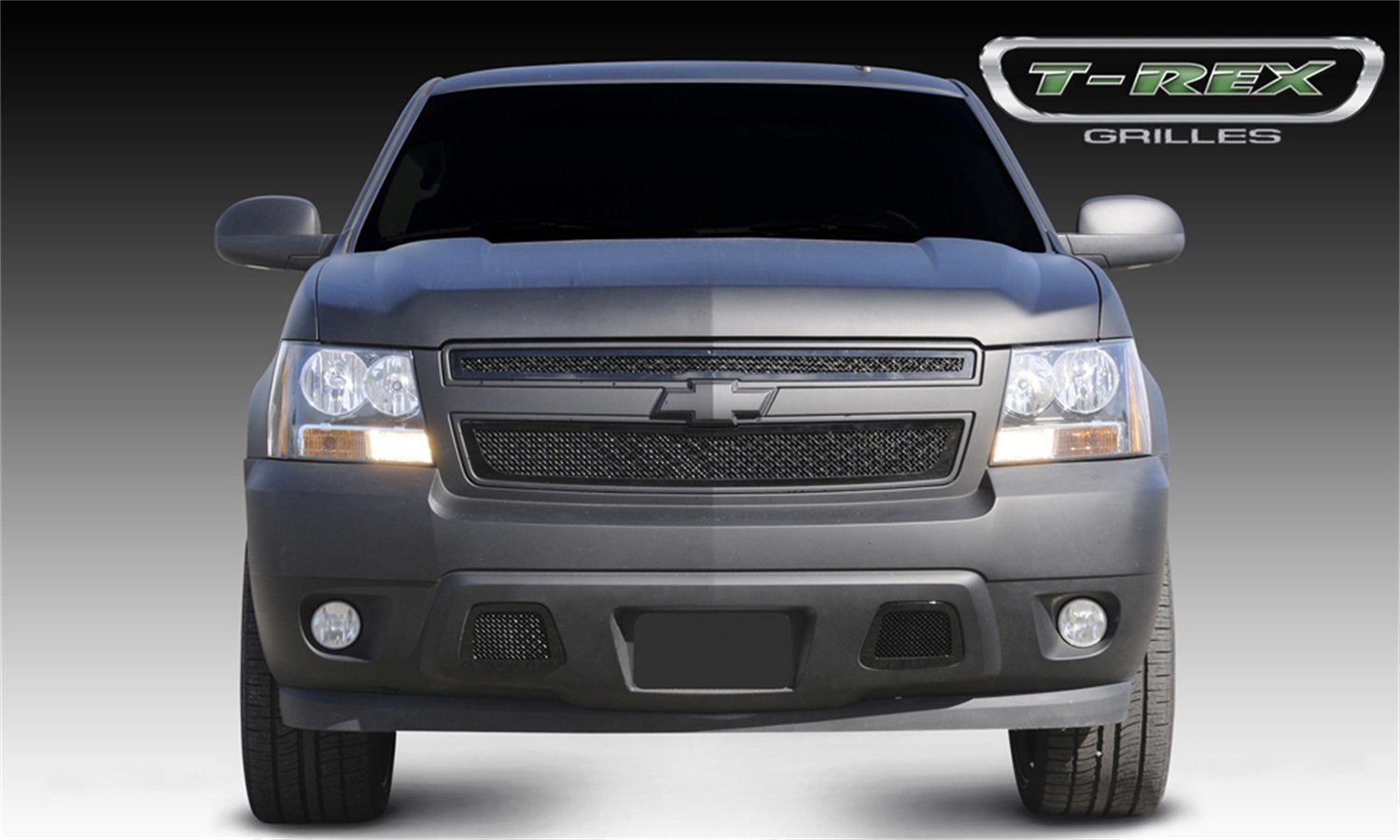 Upper Class T-Rex 51051 Small Mesh Steel Black Finish Grille Overlay for Chevrolet Tahoe Suburban Avalanche
