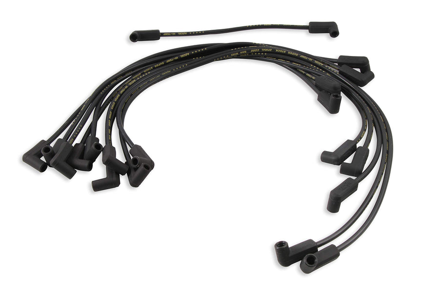 SuperStock ACCEL 5114K 8mm 5000 Series Black Custom Spiral Core Spark Plug Wire Set