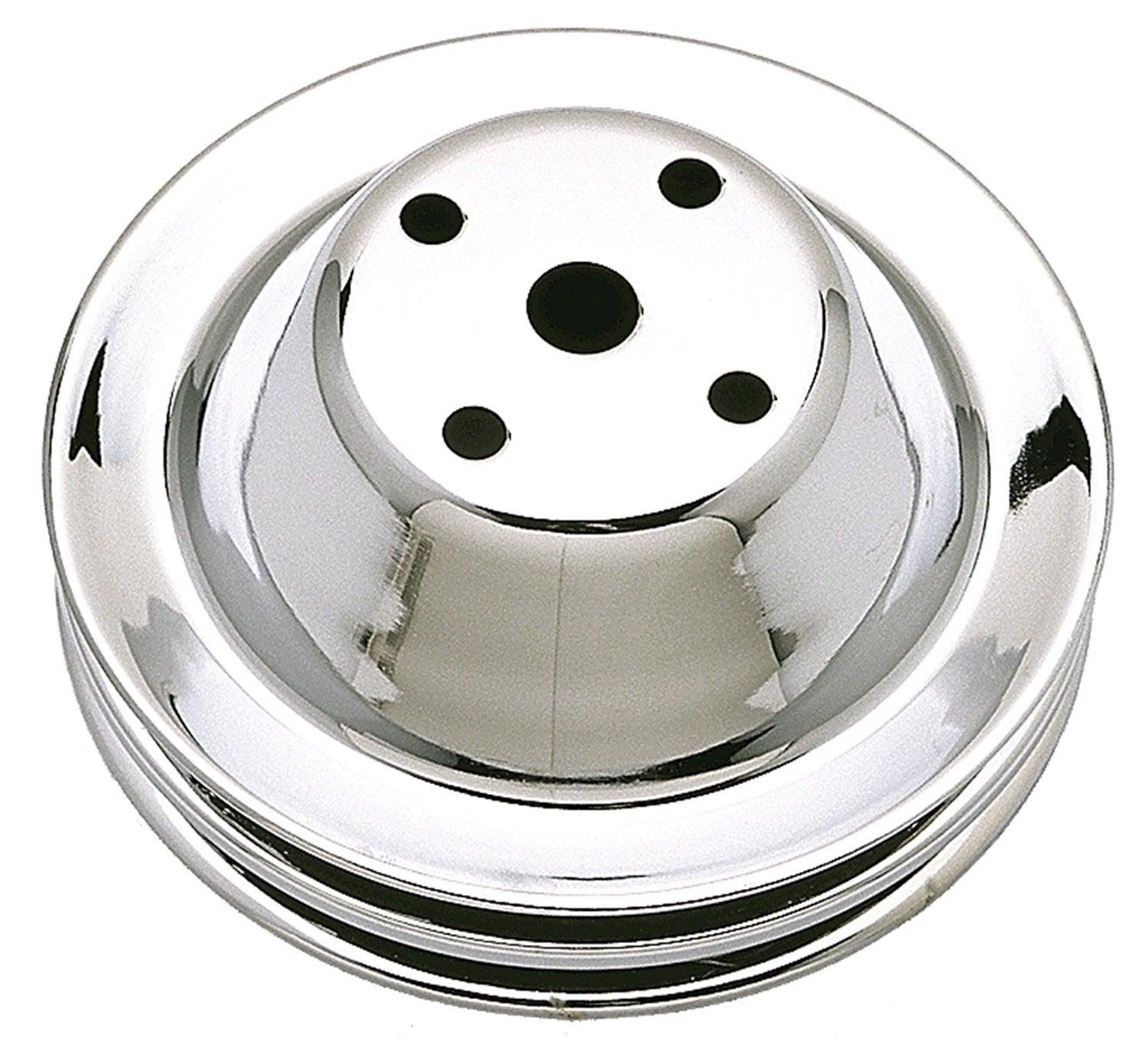 Chrome Trans-Dapt Performance 9605 2-Groove Water Pump Pulley