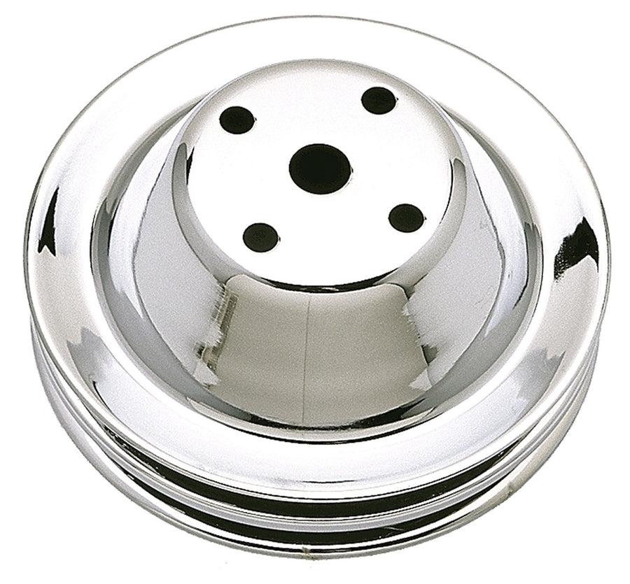 Chrome Trans-Dapt Performance 9605 2-Groove Water Pump Pulley