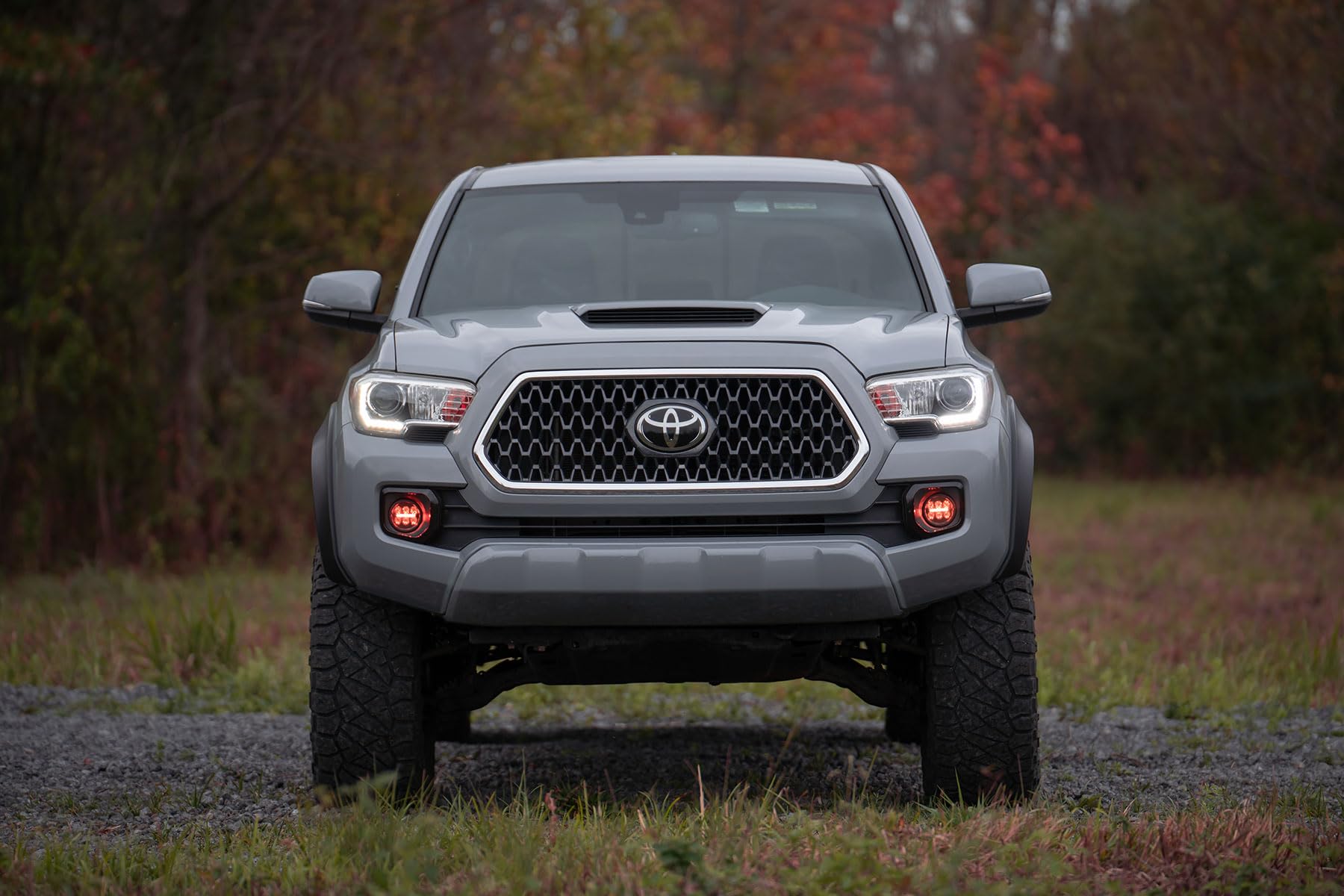 Sport Style Rough Country Fender Flares for Toyota Tacoma (2016-2023) - Durable ABS Flares, 1" Coverage, No-Drill Install, UV-Protected Flat Black Finish