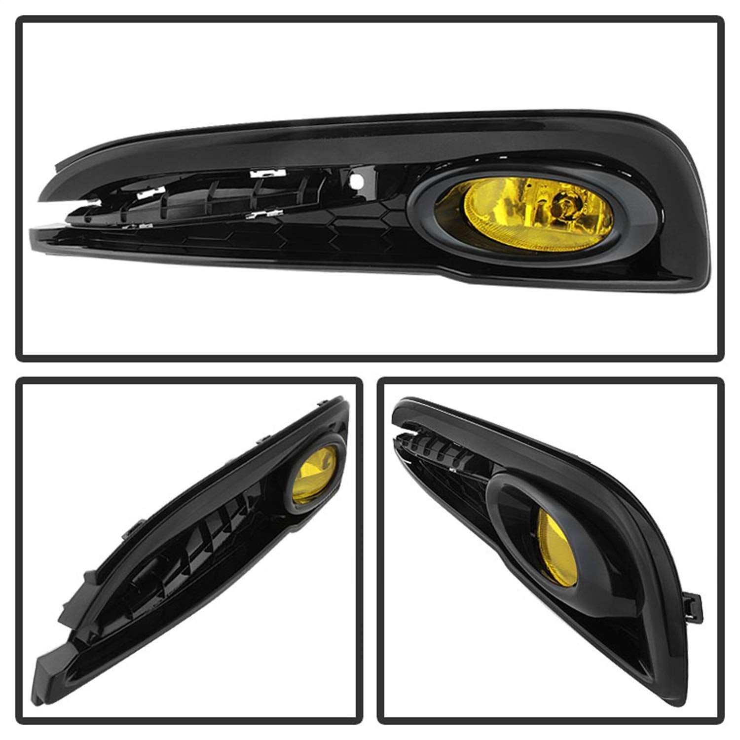 5077752 xTune Auto Fog Lights Black/Yellow