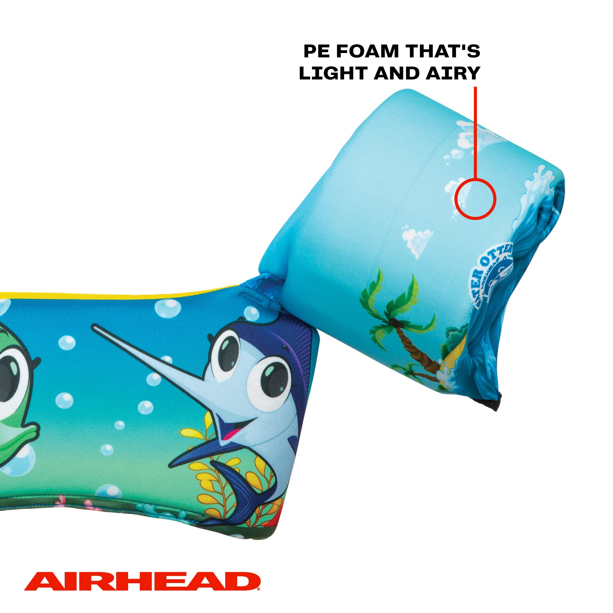 Airhead Child Water Otter Life Vest and Swim Aid, Treasure, Elite