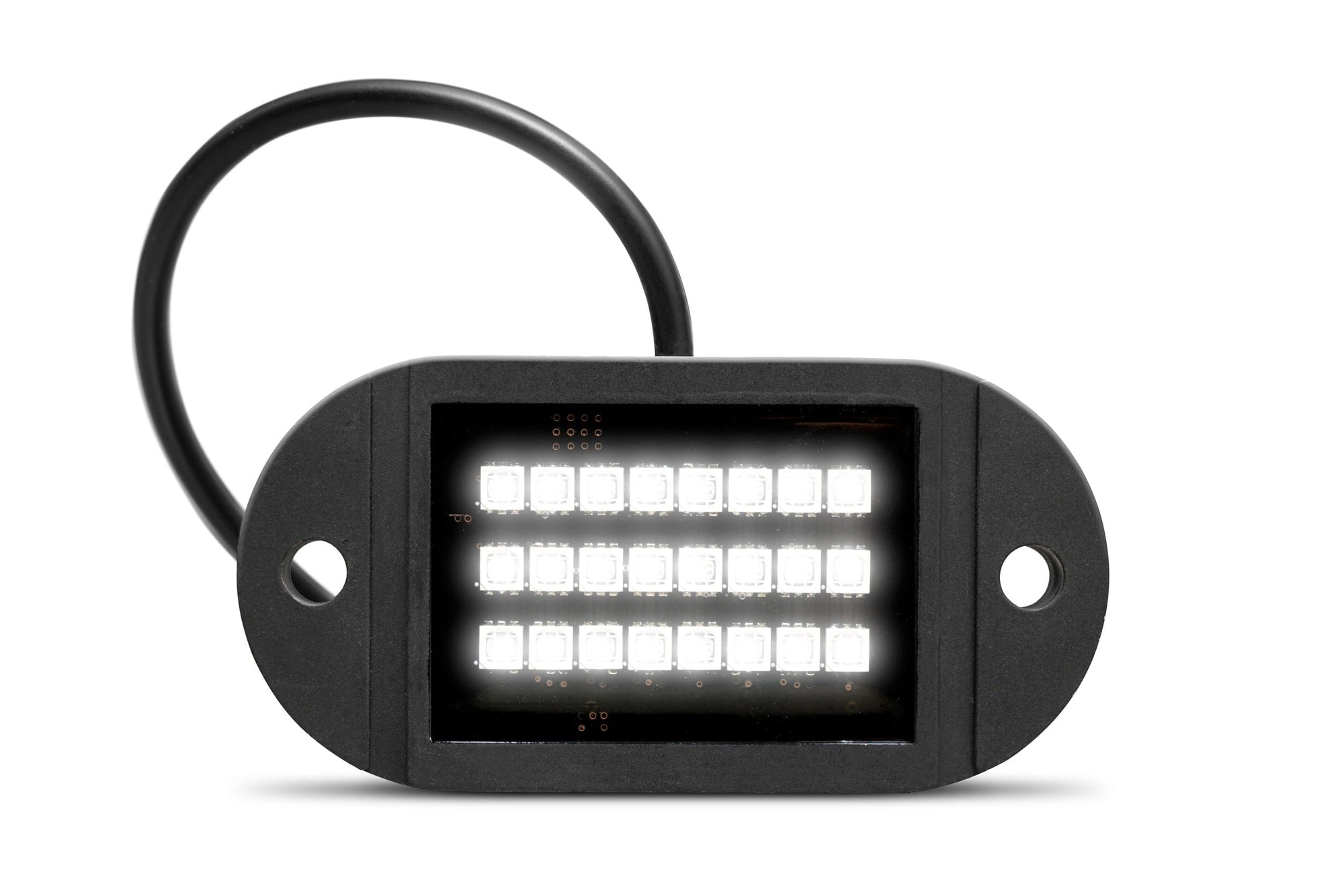 Magnetic LED Rock Lights by ECOXGEAR Waterproof Dirt Proof LEDCast Compatible - Includes 4-Zone LED Controller with Remote Control (4-Pack)