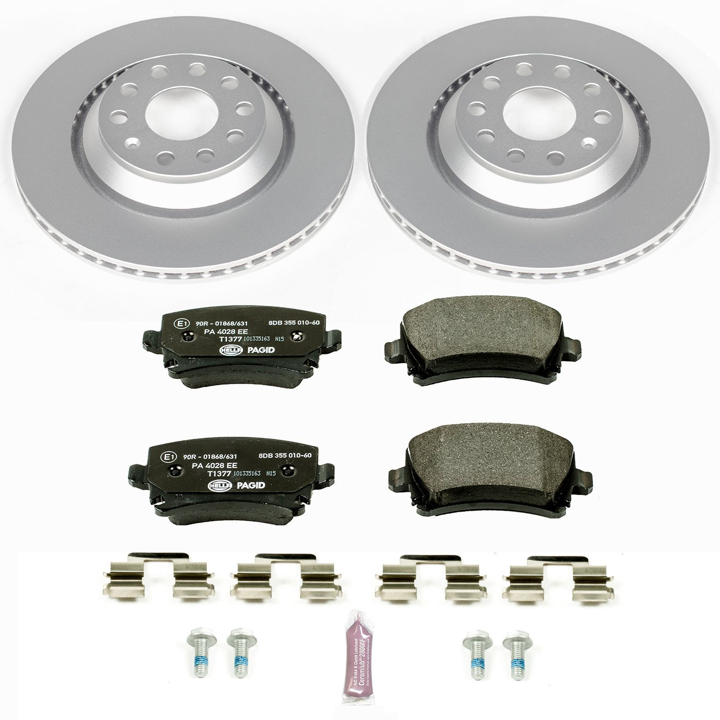 Power Stop ESK4628 Euro-Stop Rear Brake Kit For VW CC, VW GTI, VW Golf R, VW Passat, Volkswagen [Model Specific]