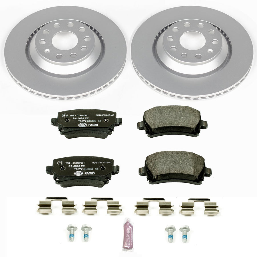 Power Stop ESK4628 Euro-Stop Rear Brake Kit For VW CC, VW GTI, VW Golf R, VW Passat, Volkswagen [Model Specific]