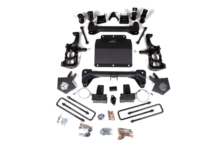 Zone Offroad ZONC43 | 2020-2024 Chevy Silverado 2500/3500 HD/GMC Sierra 2500 HD/Denali/3500 HD/Denali | Full Suspension 5 inch Lift Kit | No Overload Springs | No Shocks
