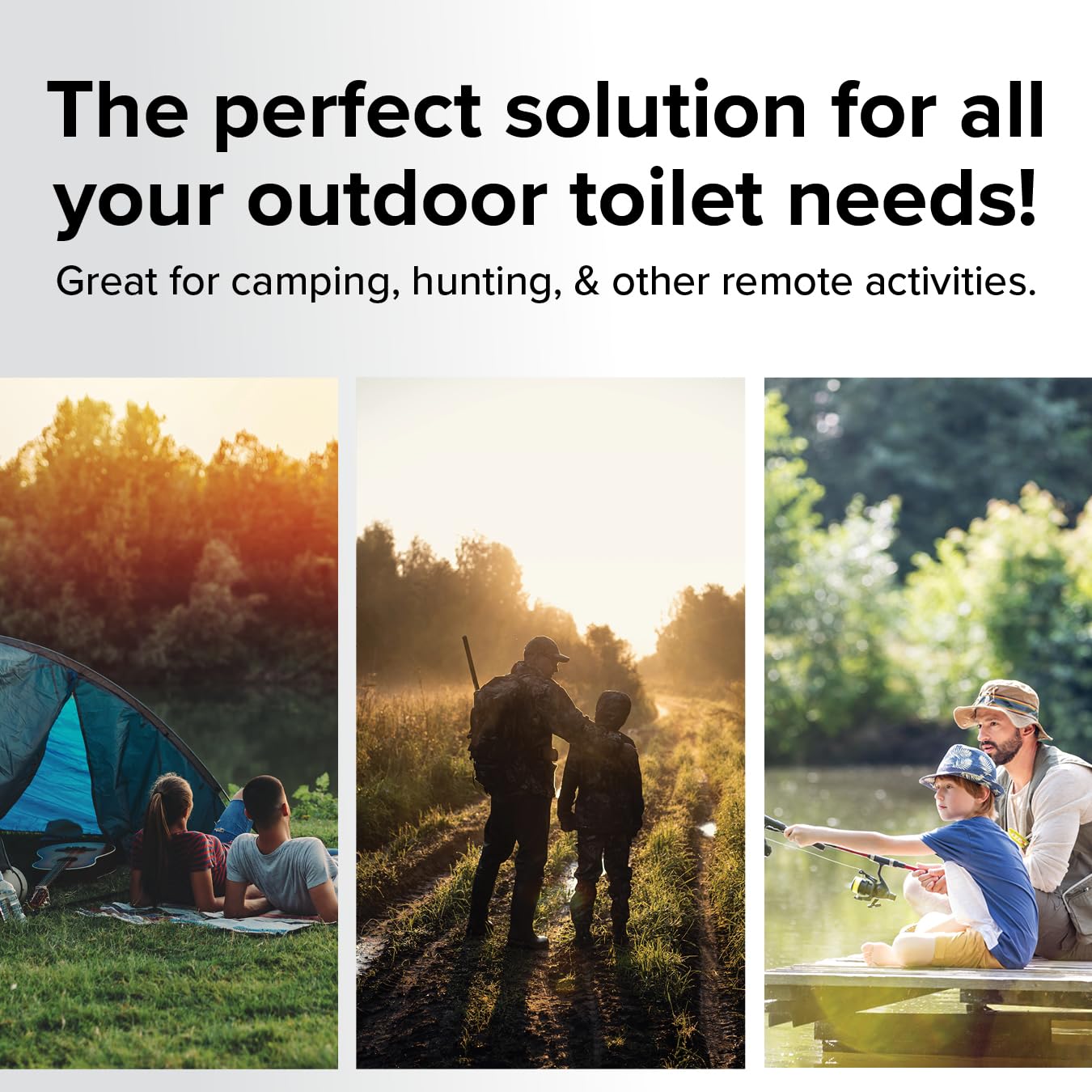 Portable Toilet Camco Bucket with Seat & Lid – 5-Gallon Camping Toilet with Bag Liners & Carry Handle – Lightweight, Easy to Clean, Durable – Ideal for Outdoor, RV, Hunting & Emergency Use (41549)