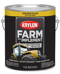 Krylon® 1970 Brush Farm & Implement, High Gloss, John Deere Yellow, 1 Gallon Architectural Paints