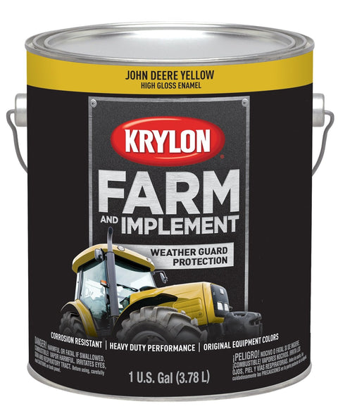 Krylon® 1970 Brush Farm & Implement, High Gloss, John Deere Yellow, 1 Gallon Architectural Paints