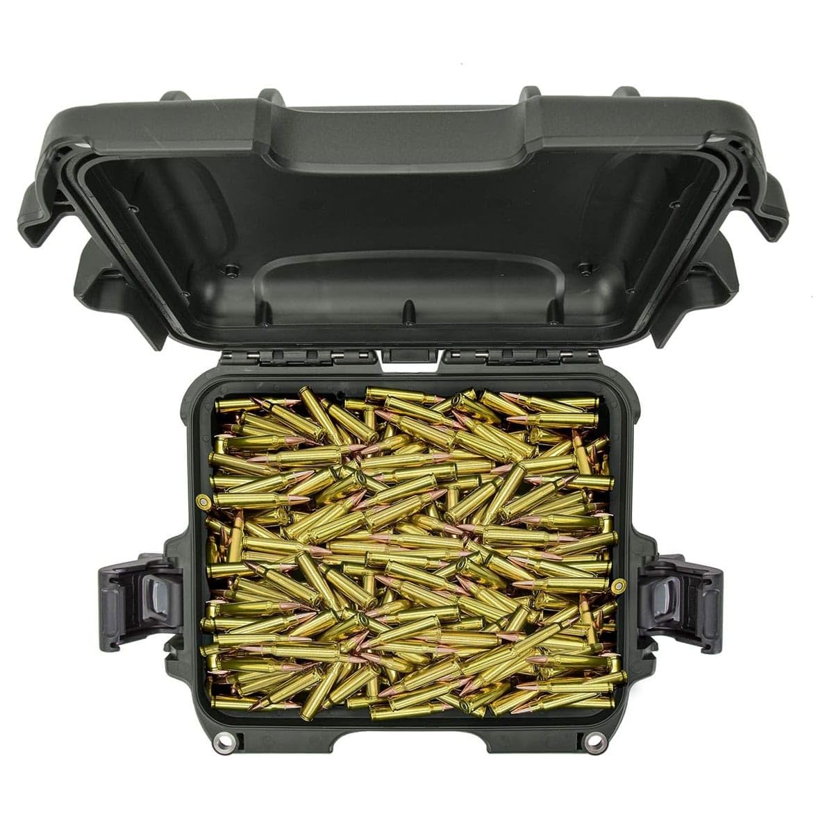 Olive Nanuk 905 Waterproof Hard Case for Gun Ammo w/White Target Logo
