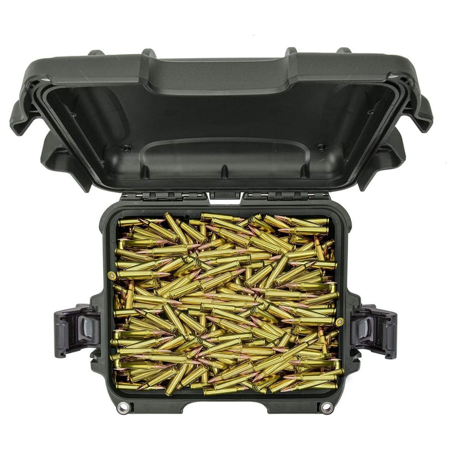 Olive Nanuk 905 Waterproof Hard Case for Gun Ammo w/White Target Logo