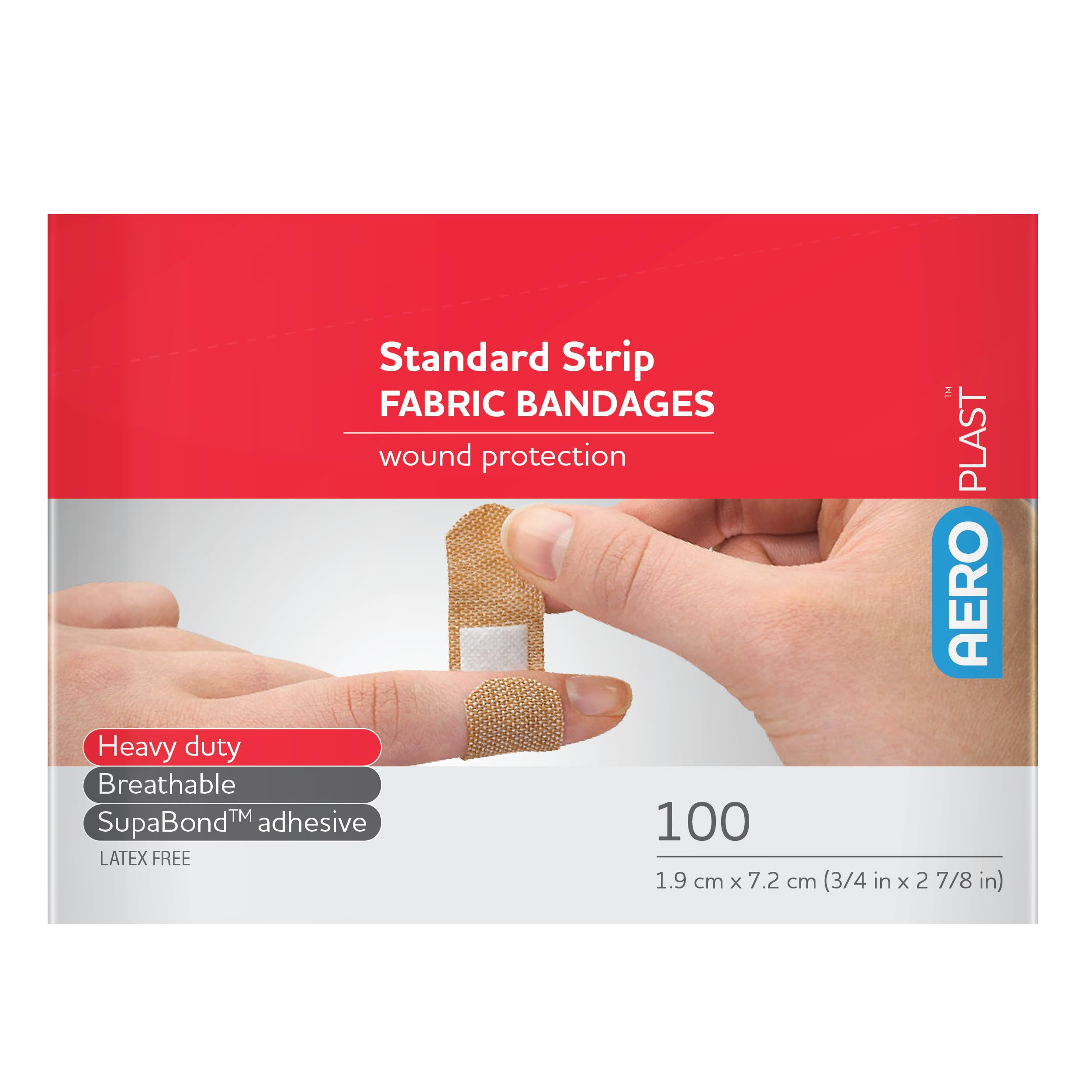 Fabric Strip AEROPLAST Bandages 3/4in x 3in 100/box