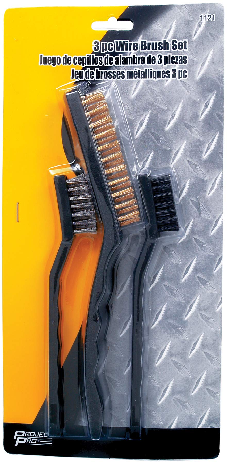 Brush Set Performance Tool 1121 Plastic, Brass, and Steel with Durable Plastic Handles