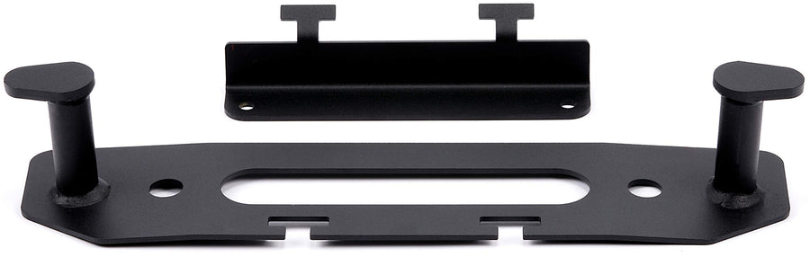 WARN Winch Accessory 102222: Hook Stay and Fairlead Backing Plate with License Plate Mounting Bracket for Jeep Gladiator JT & Wrangler JL, Black