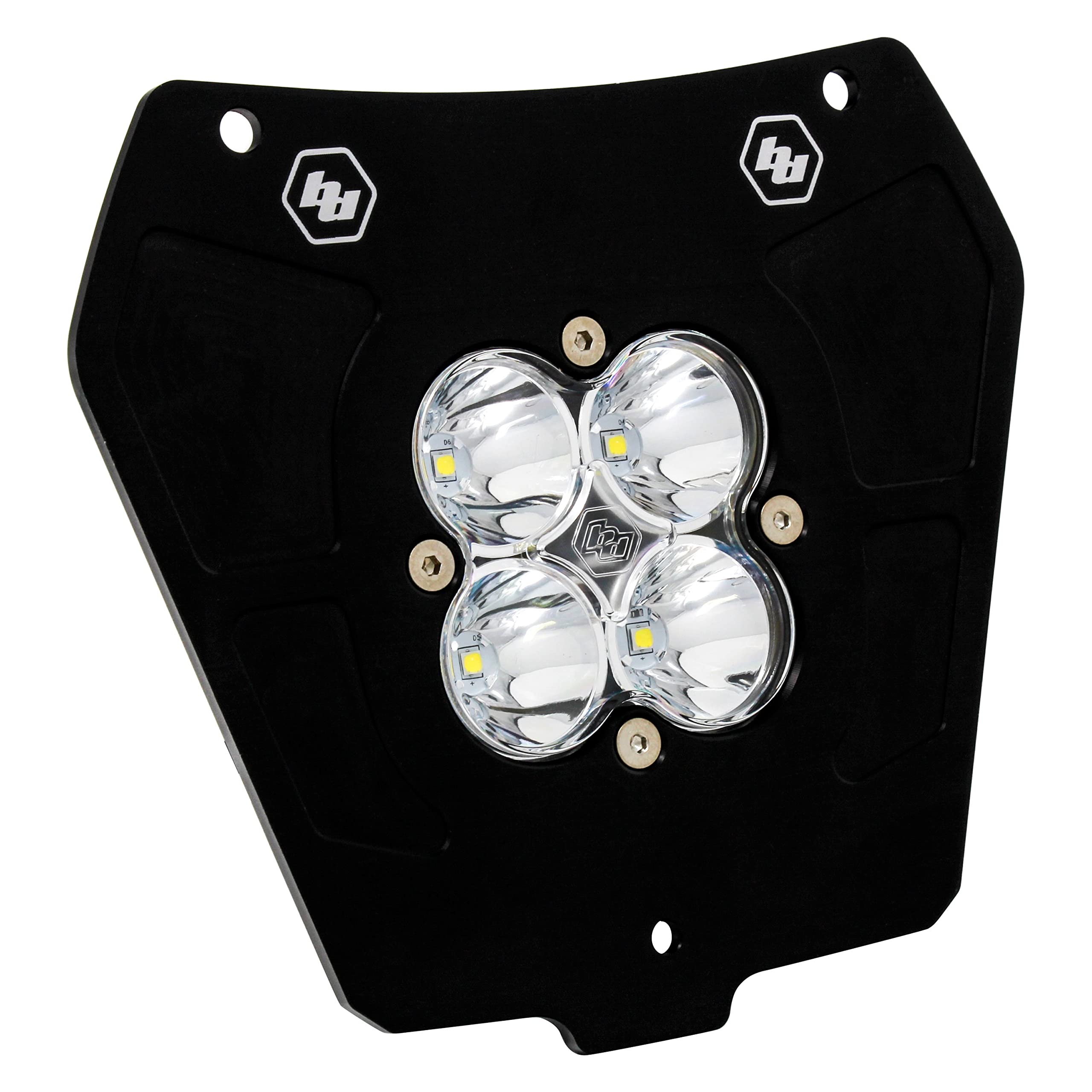 Baja Designs Pro Squadron (D/C) LED Headlight Kit for KTM Motorcycle (Spot; Clear, D/C Wiring)