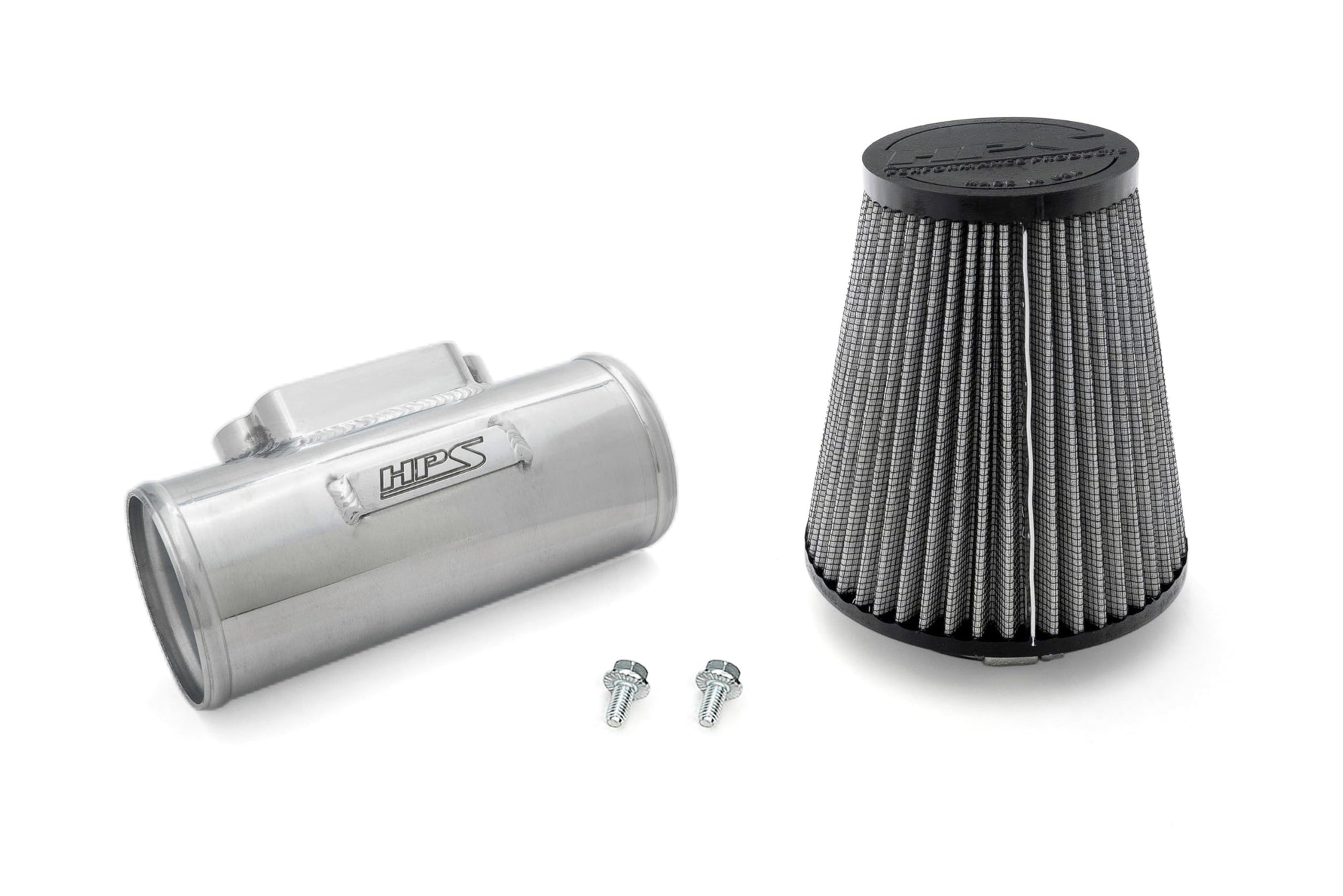 3" HPS Polished Aluminum MAF Sensor Housing with HPS-4326 Cone Air Filter Compatible for Lexus Toyota 2JZ 1MZ 1UZ Engine, MAFT-1604