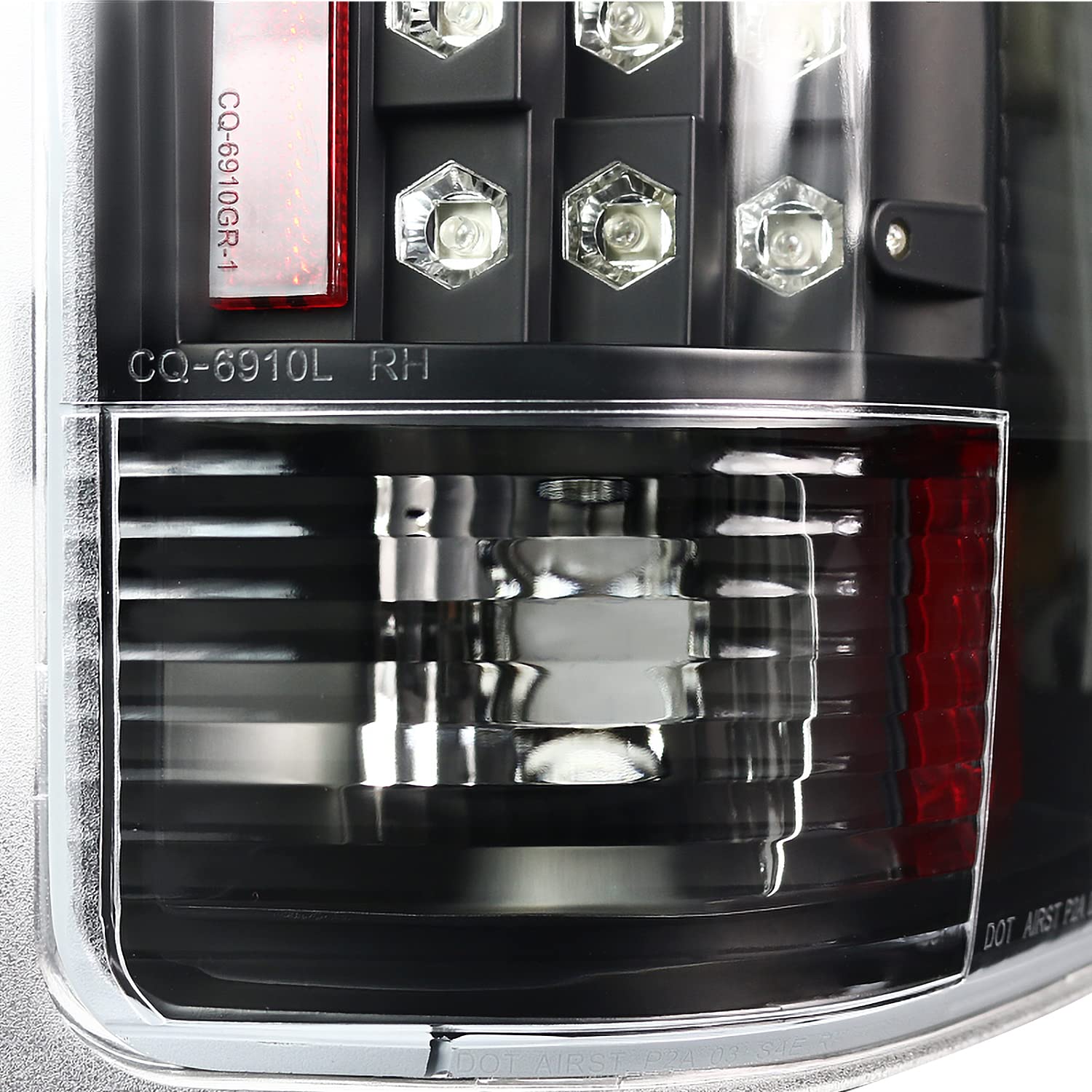Black LED Tail Lights SPEC-D TUNING Compatible with 2007-2013 Chevy Silverado 1500 2500 3500, Left + Right Pair Assembly