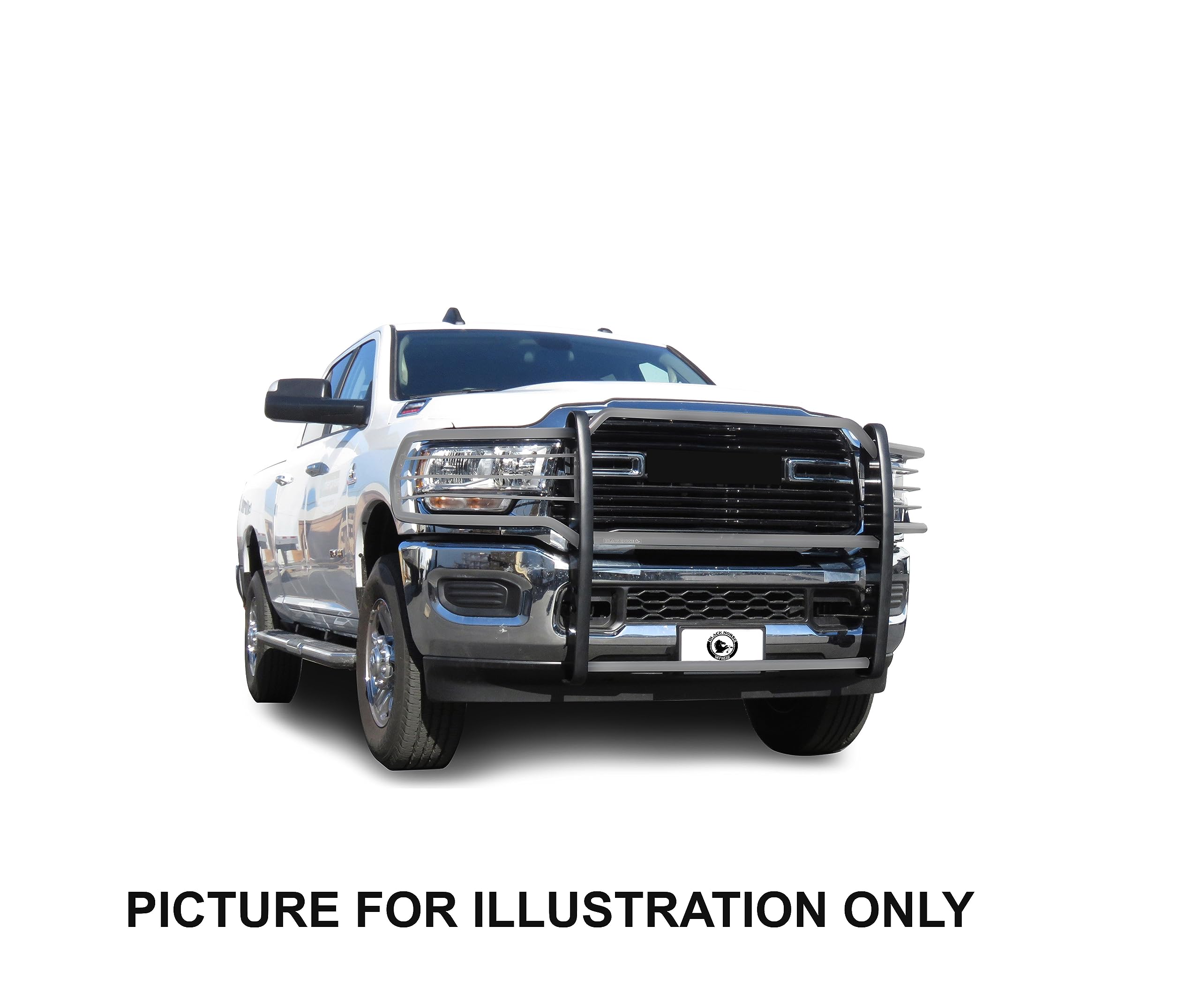 Grille Brush Black Horse Bumper Guard Modular SS Compatible with 2019-2024 Ram 2500|2019-2024 Ram 3500 (Excl. Power Wagon Trim)-17DG113MSS