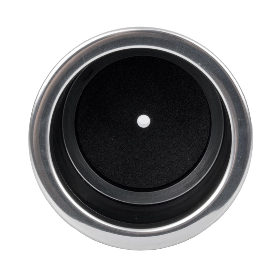 T-H Marine Drink Holder Molded with Fixed Stainless Steel Rim – Corrosion Resistant 316 Stainless – Built-in Drain Hole – Stepped Cup Design – Fits Multiple Drink Sizes – Black Plastic Insert