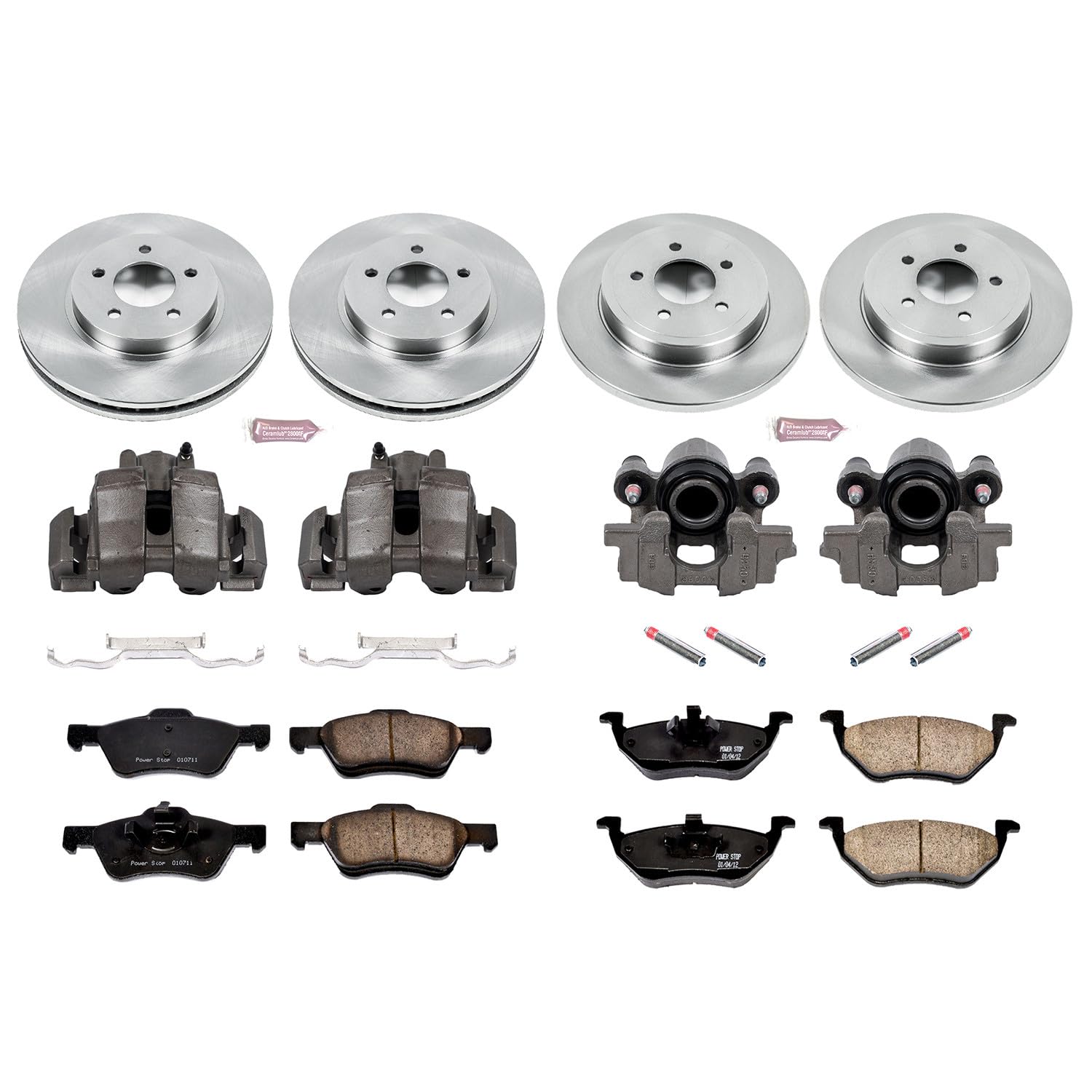 Power Stop KCOE4024 1-Click Autospecialty OE Replacement Brake Kit with Calipers For Ford Escape 2005-2006, Mercury Mariner 2005-2007 [Model Specific]